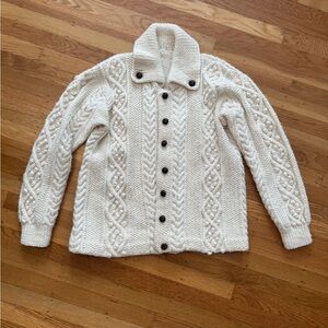Vintage Cable Knit Sweater - Cream